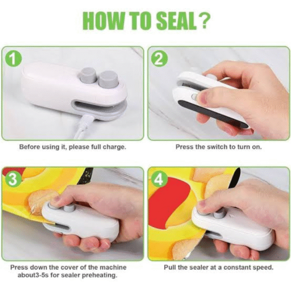 Mini Heat Sealer – Portable Bag Sealing Machine for Fresh Food Storage - Image 2