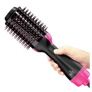3-in-1 Hair Dryer, Straightener & Hair Curler Brush
